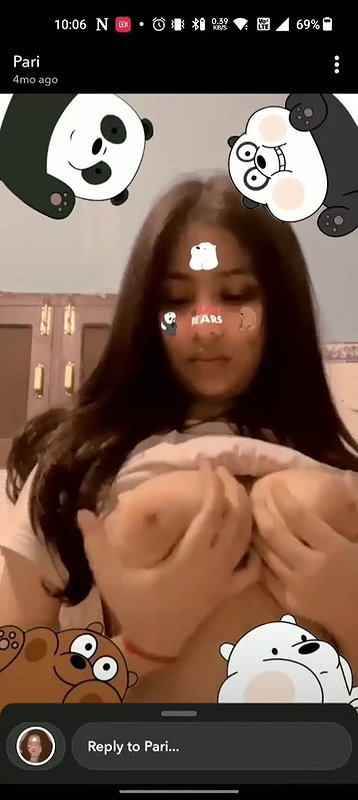 Snapchat girlfriend big boobs showing viral MMS