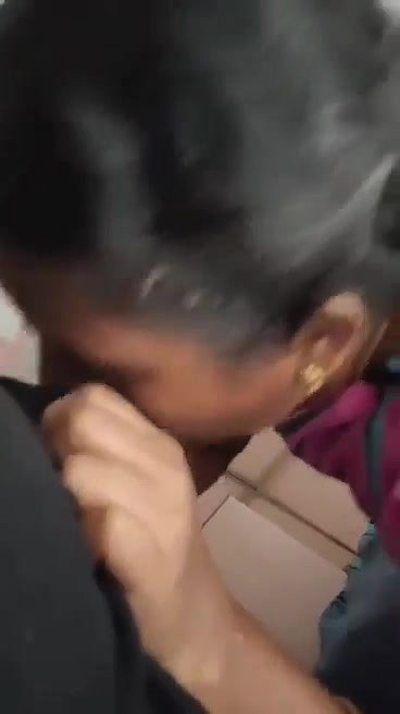 Tamil maid boobs show and blowjob to house owner