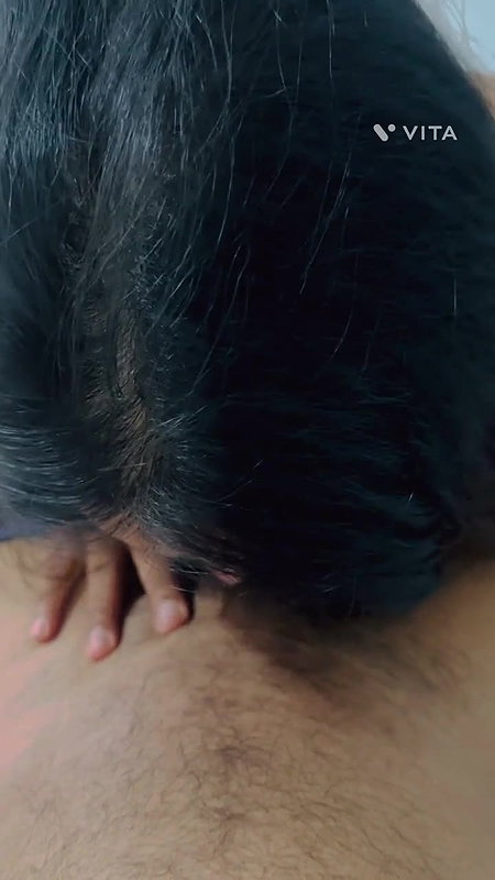 hot girlfriend Indian blowjob with boob slip