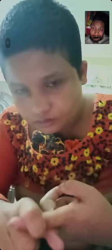 short haired girl viral topless video call sex