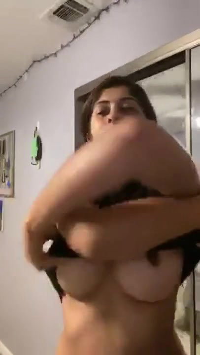 Sexy girl showing her figure