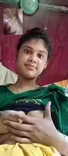 cute girl boobs show on viral video call to lover
