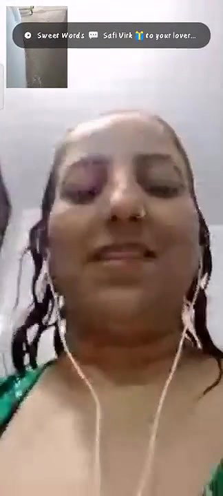 mature MILF aunty shower nude bath video call