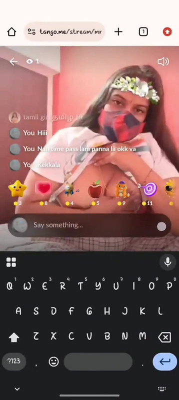 Tamil Girl Showing Her Boobs On Tango Private Show
