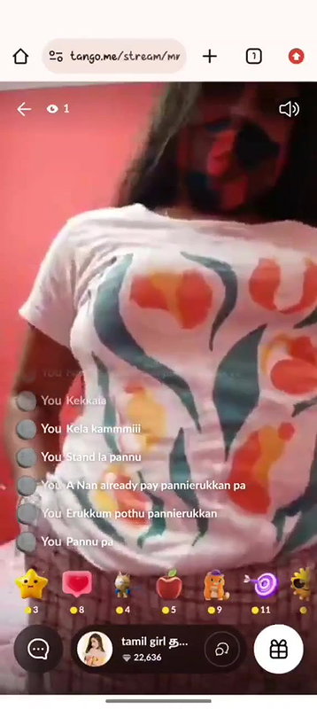 Tamil Girl Showing Her Boobs On Tango Private Show