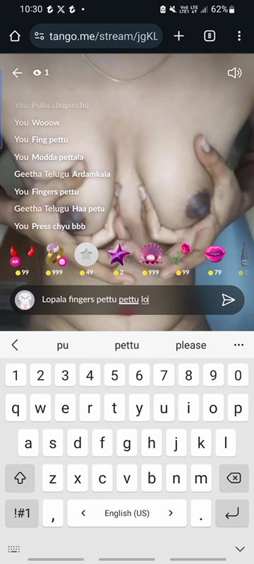 tango girl  Geetha Telugu nude show