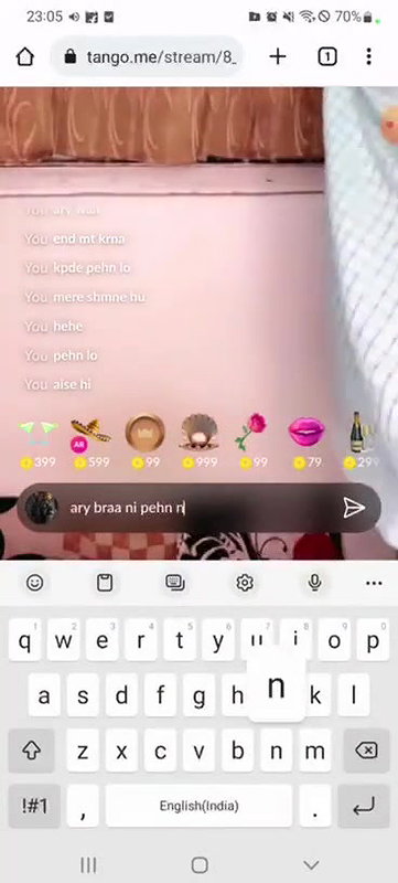tango girl Cuppy nude show