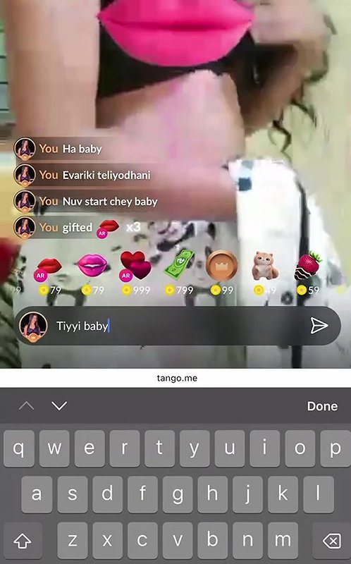 tango girl  Honey boob show