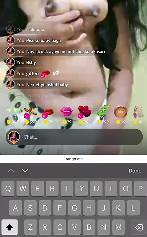 tango girl  Honey boob show