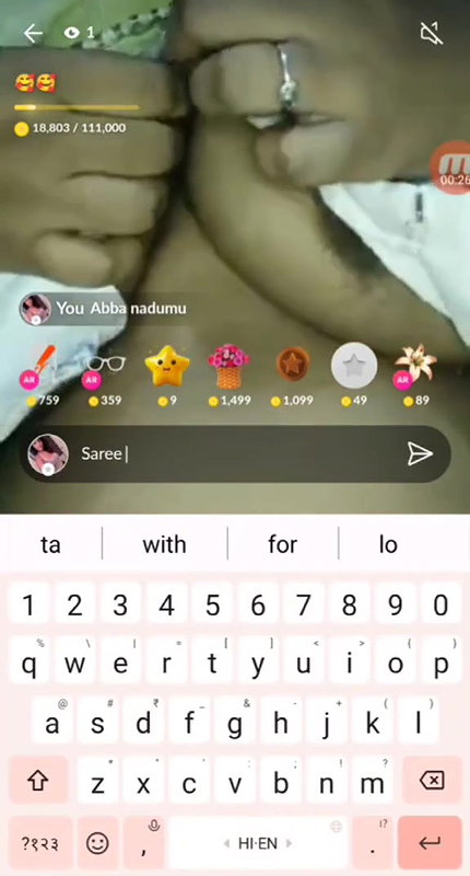 paid girl boob show