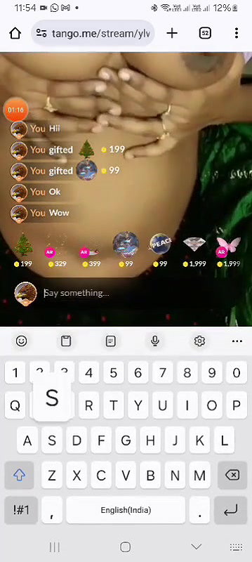 tango girl Navya sree boob show