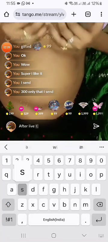 tango girl Navya sree boob show