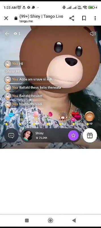 tango girl Shiny boob dikhayi