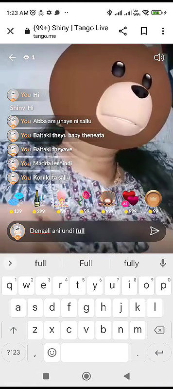 tango girl Shiny boob dikhayi