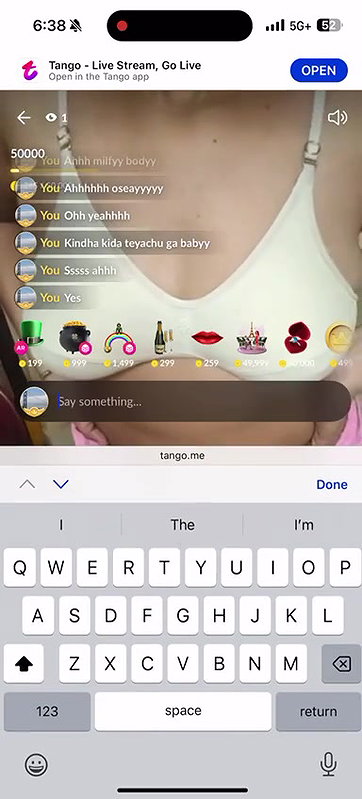 tango girl  lucky lavnya nude show