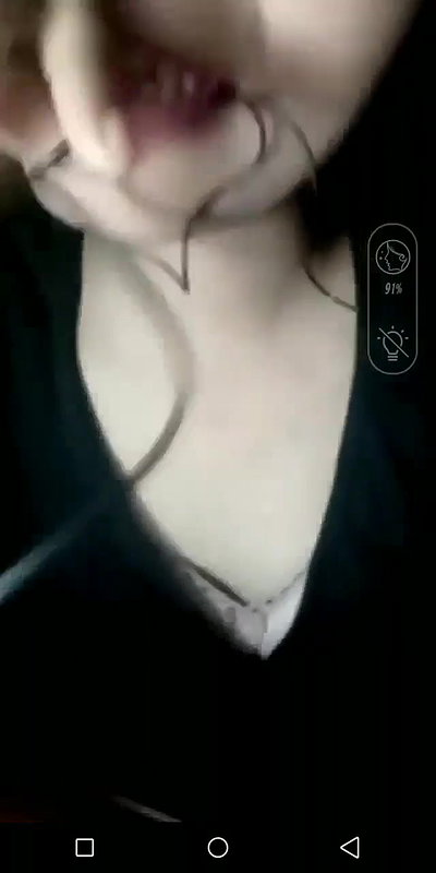 slim girl boob show on video call with lover