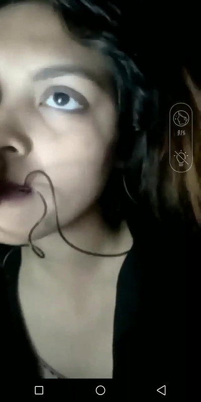 slim girl boob show on video call with lover