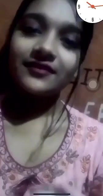 cute college girl boobs show on a video call