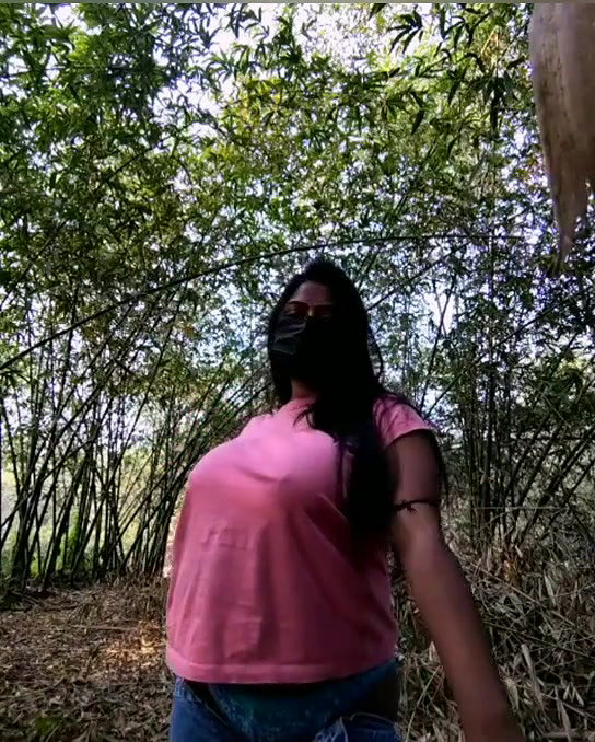 girl Nude Jungle Outdoor Public place Nude show