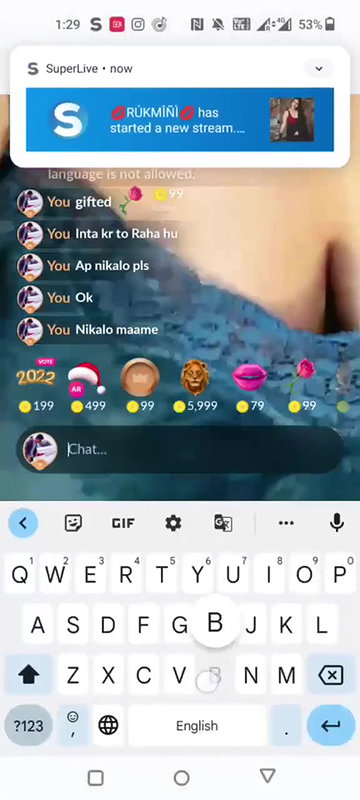 gorgeous Tango girl topless desi49 fans show