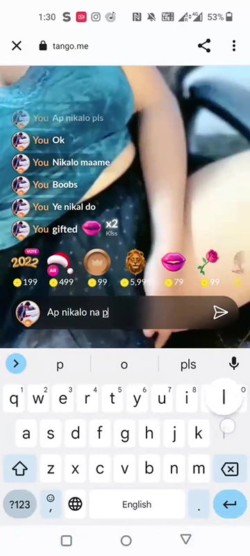 gorgeous Tango girl topless desi49 fans show
