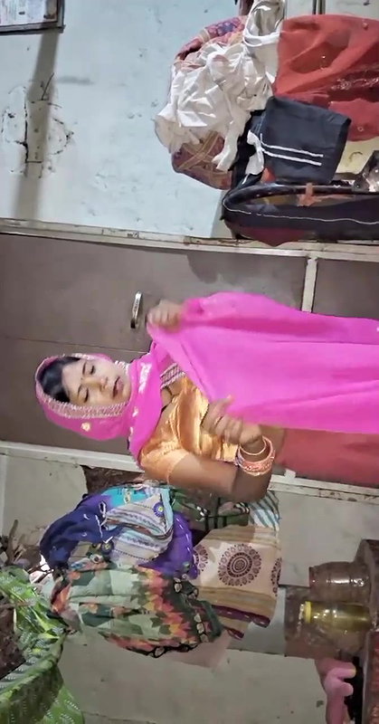 Rajasthani bhabhi stripping and hot Hindi sex