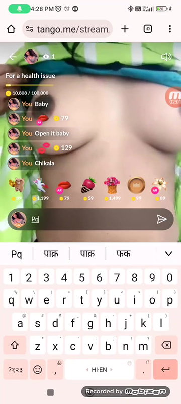 tango girl Bhoomi boob show