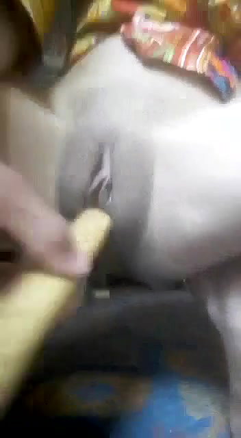 Desi girl masturbating pussy with a stick