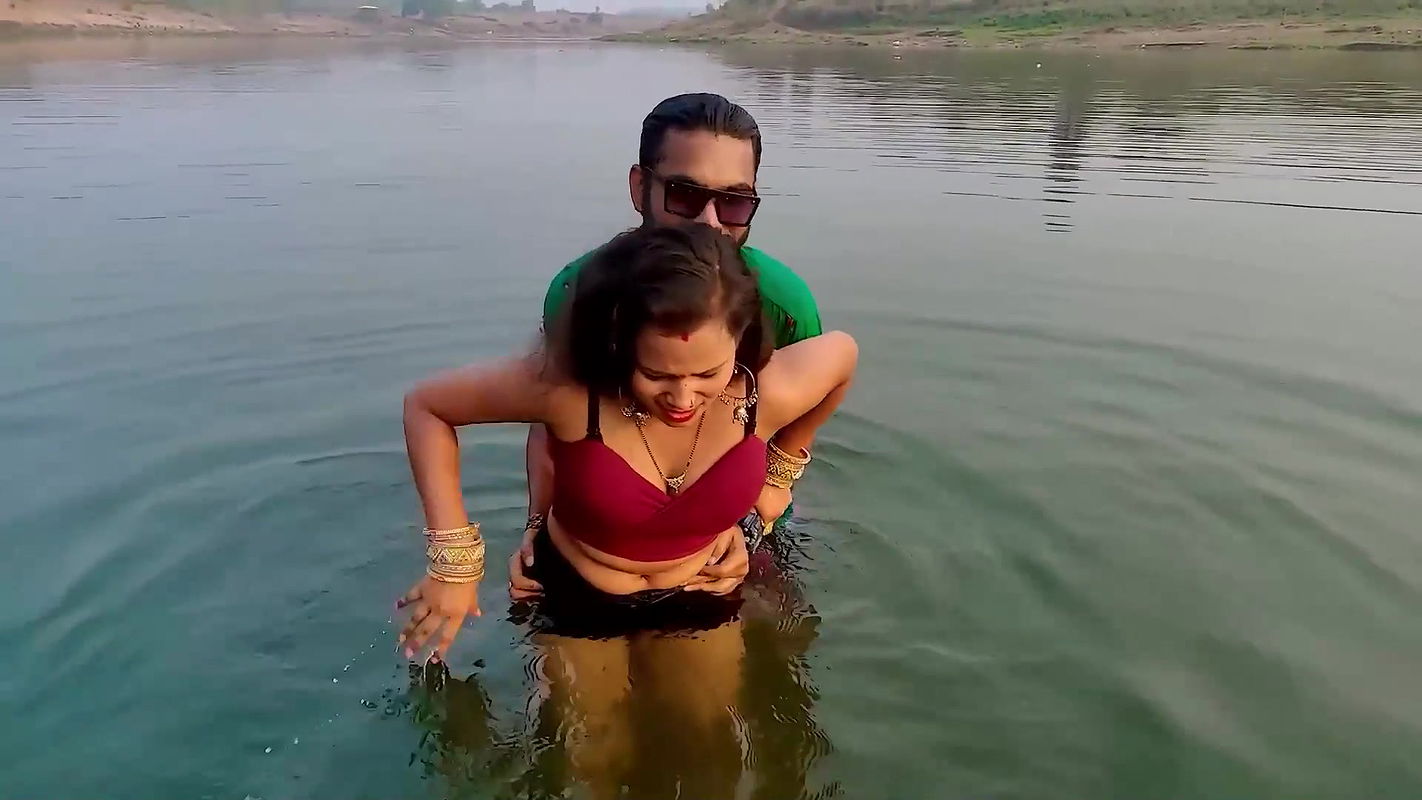 Booby Girl Gets Boobs Grabbed Smooched During Song Making in River