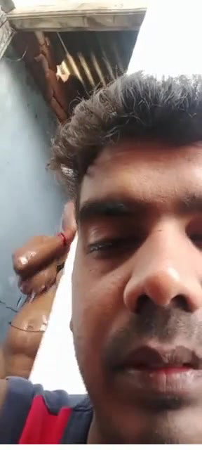 Desi wife bathing caught while hubby doing video