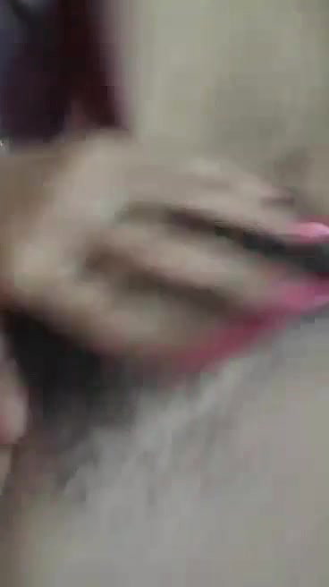 Beautiful village girl hairy pussy fingering clip