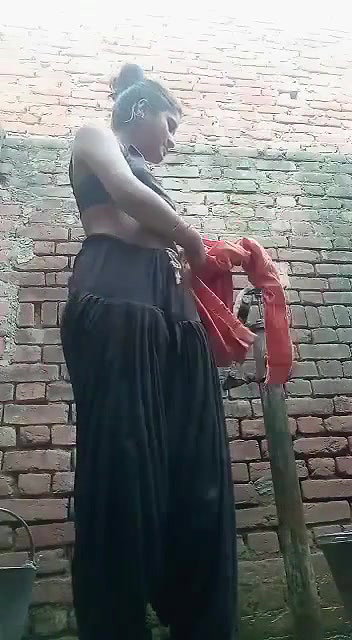 village young girl bath and fingering act