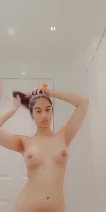 Cute girl making video for lover