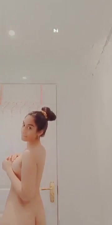 Cute girl making video for lover