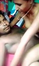 Desi slim wife riding dick of hubby