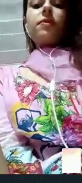 Cute Pakistani girl fingering on video call