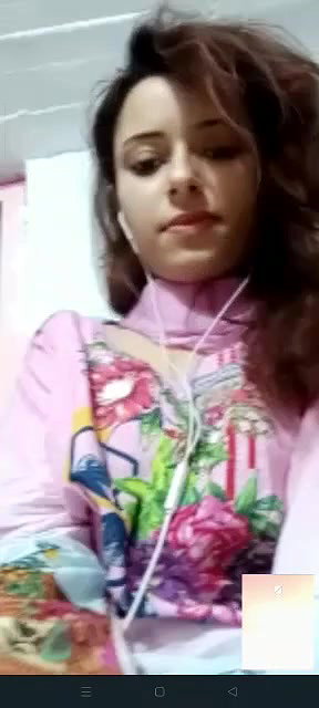 Cute Pakistani girl fingering on video call