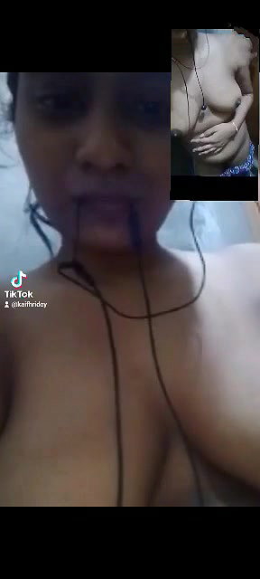 Beautiful cute girl showing on video call