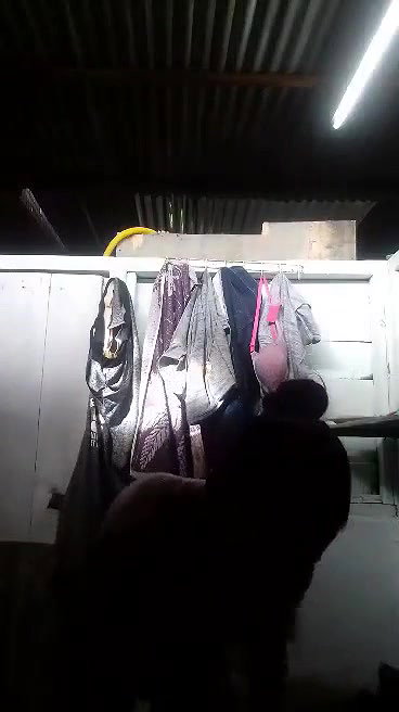 cute Tamil girl bathing on selsfie cam
