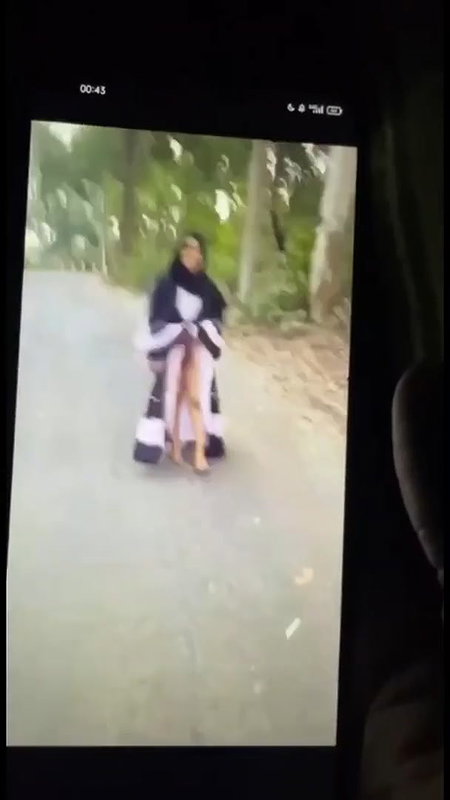 Hijabi Bengali Girl Walking Nude On Road