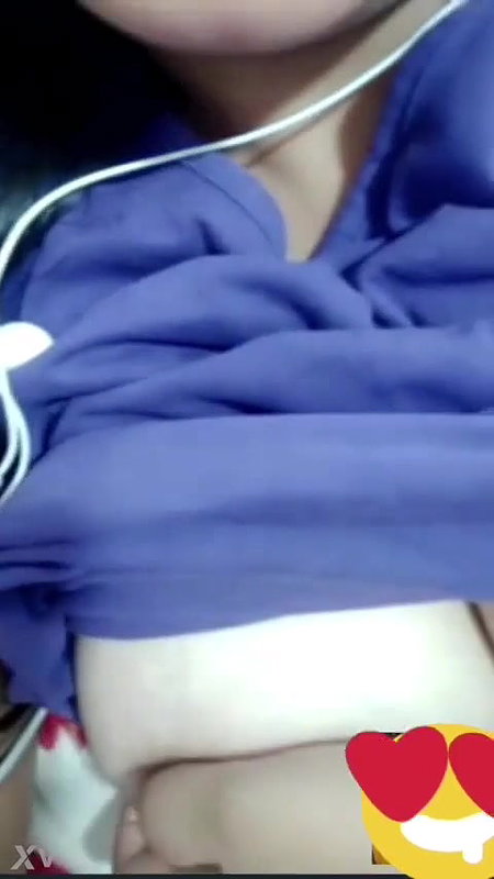 Paid girl shows her boobs on video call