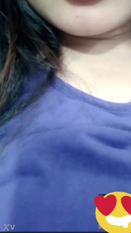 Paid girl shows her boobs on video call
