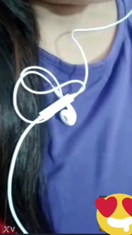 Paid girl shows her boobs on video call