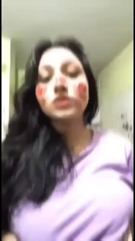 Tanker Horny Girl Showing Pressing Her Boobs