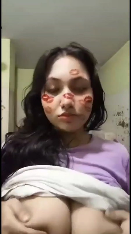 Tanker Horny Girl Showing Pressing Her Boobs