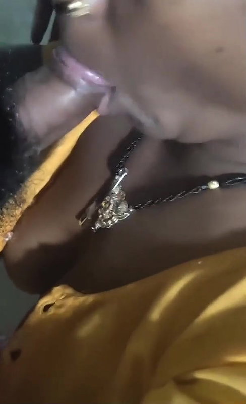 Tribal housewife giving blowjob to hubby