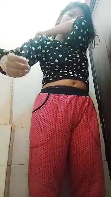 dense hairy pussy girl shows her boobs and ass