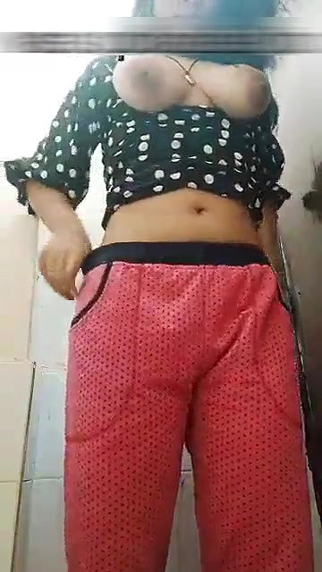 dense hairy pussy girl shows her boobs and ass