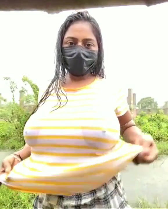 Sexy girl showing outdoor