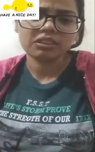 Indian cute girl in glasses showing her boobs